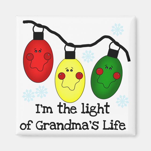 Light of Grandma's Life  Holiday Tshirts and Gifts Magnet (Front)
