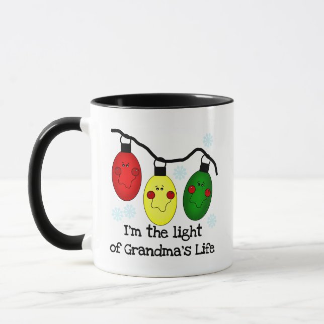 Light of Grandma's Life  Holiday Tshirts and Gifts Mug (Left)