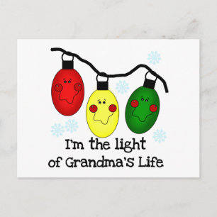 Light of Grandma's Life Holiday Tshirts and Gifts Postcard