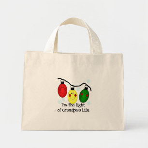 Light of Grandpa's Life Holiday Tshirts and Gifts Mini Tote Bag