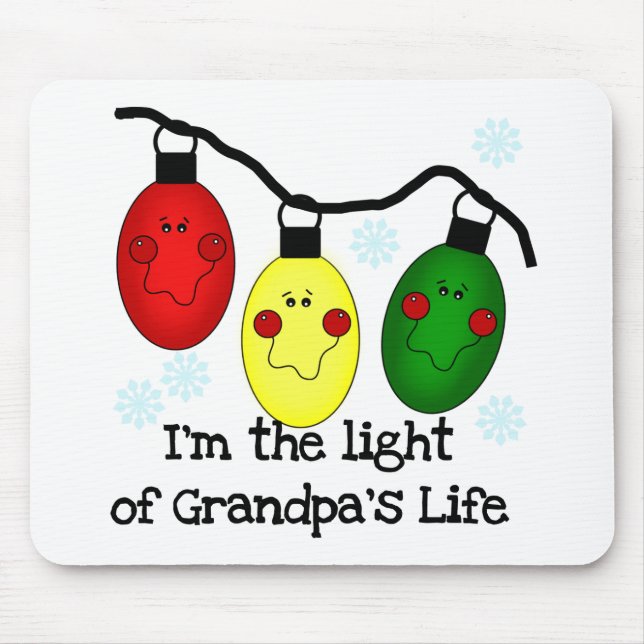 Light of Grandpa's Life Holiday Tshirts and Gifts Mouse Pad (Front)