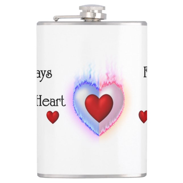 Light Of My Life 8oz Vinyl Wrapped Flask (Front)