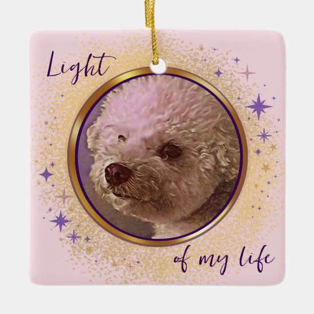 Light of My Life Ceramic Ornament (Front)