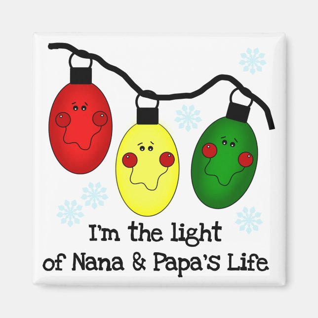 Light of Nana and Papa's Life Tshirts and Gifts Magnet (Front)