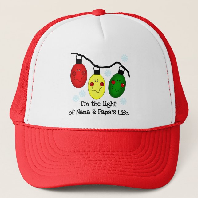 Light of Nana and Papa's Life Tshirts and Gifts Trucker Hat (Front)