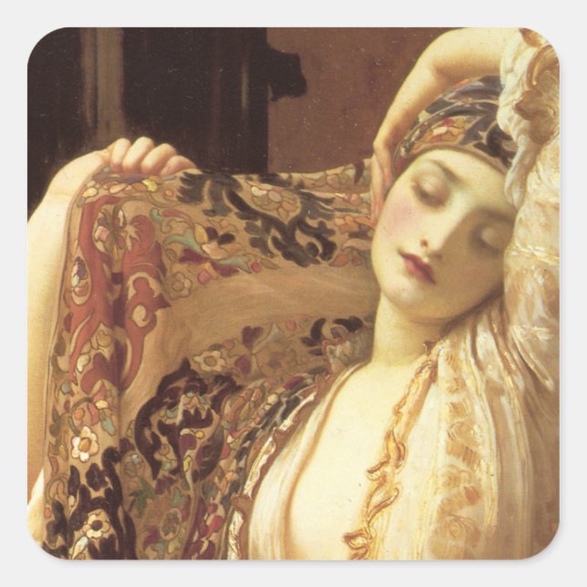 Light of the Harem - Lord Frederick Leighton Square Sticker (Front)