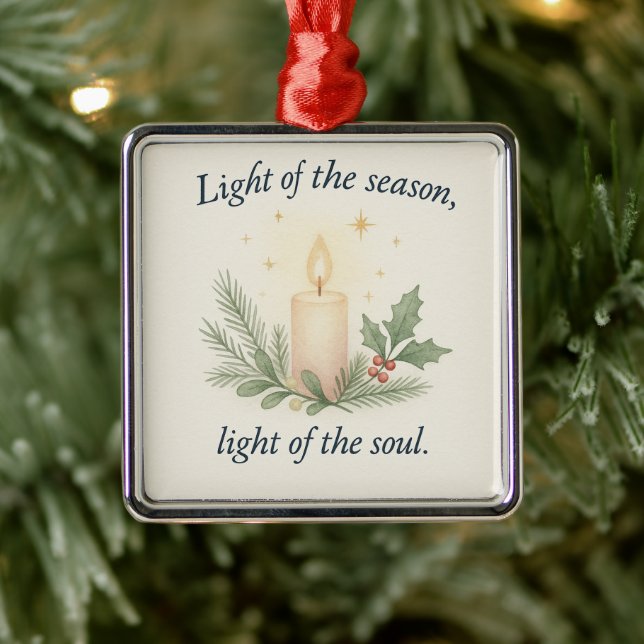 Light of the Season, Light of the Soul Metal Ornament (Tree)