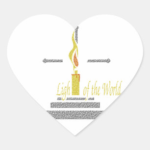 Light of the World Heart Sticker