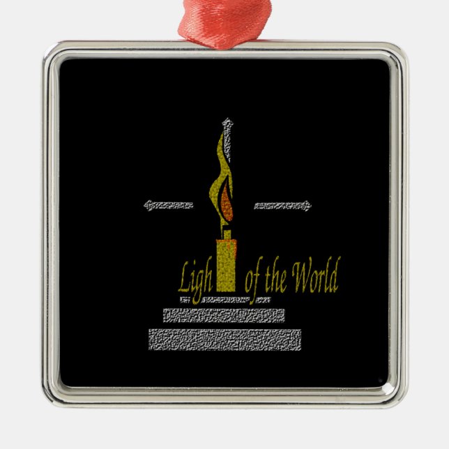 Light of the World Metal Ornament (Front)