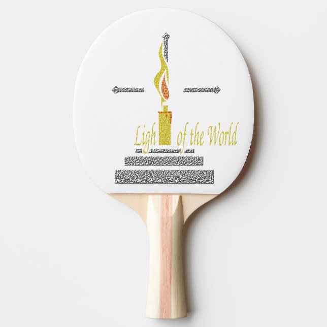 Light of the World Ping Pong Paddle (Front)