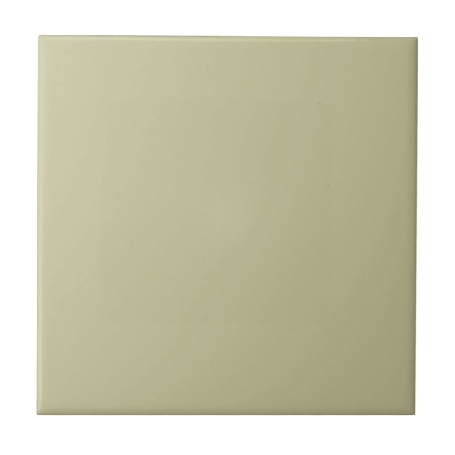 Light Olive Green Solid Colour Ceramic Tile (Front)