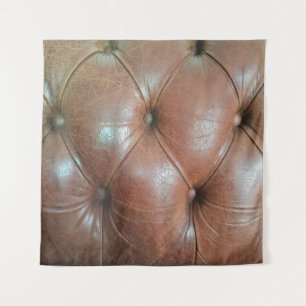 Light on brown leather sofa surface, textureabstra tapestry