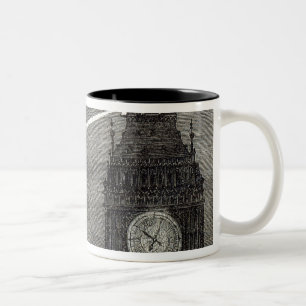 Light on the Clock Tower, Houses of Parliament Two-Tone Coffee Mug