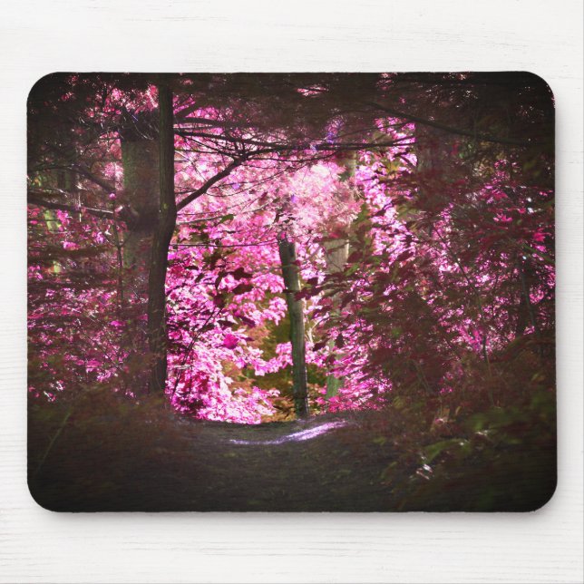 Light On Woodland Path Nature  Mouse Pad (Front)