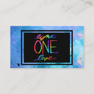 Light One Love Galaxy Blue Spiritual Buisness Card