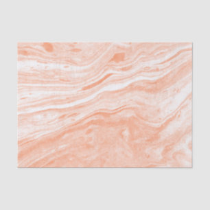 Light Orange And White Marble Pattern Tissue Paper