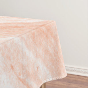 Light Orange And White Marble Tablecloth