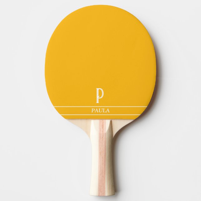 Light Orange Monogrammed Ping Pong Paddle (Front)