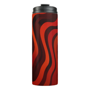Light Orange pattern with lines. Colorful illustra Thermal Tumbler