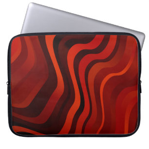 Light Orange pattern with lines. Colourful illustr Laptop Sleeve