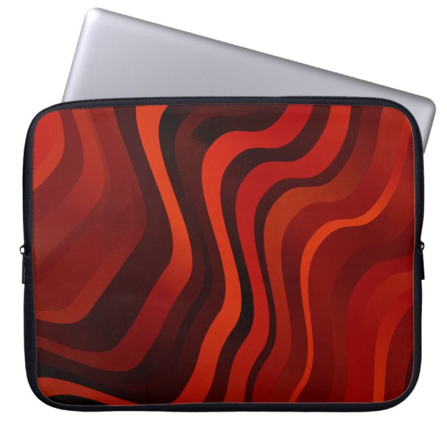 Light Orange pattern with lines. Colourful illustr Laptop Sleeve (Front)