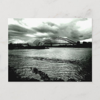 Light over the harbour postcard