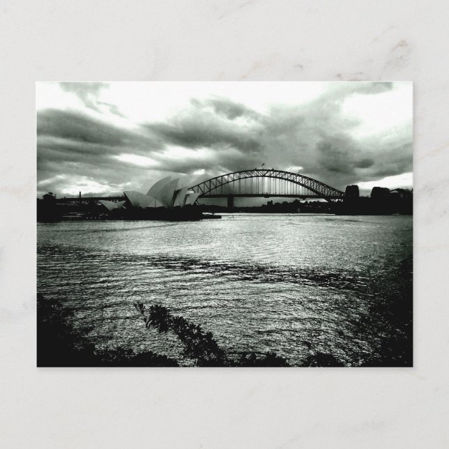 Light over the harbour postcard (Front)