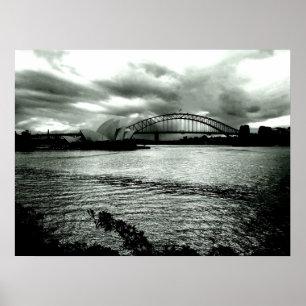 Light over the harbour poster