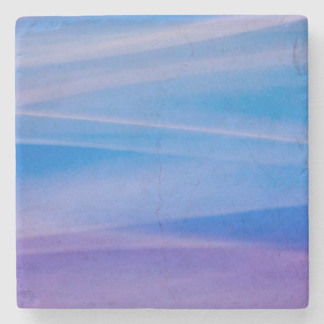 Light painting abstract colour trails stone coaster (Front)