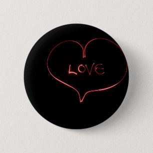 Light Painting Heart 6 Cm Round Badge