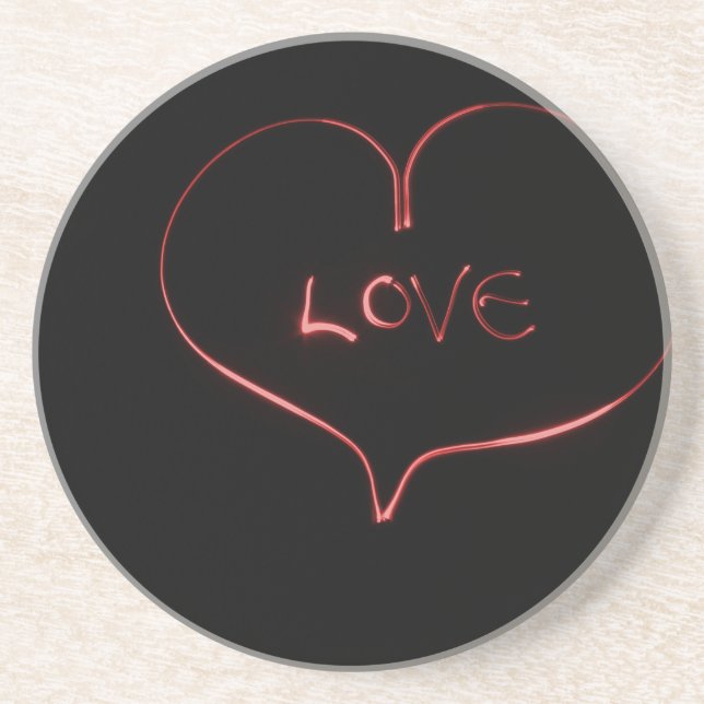 Light Painting Heart Coaster (Front)