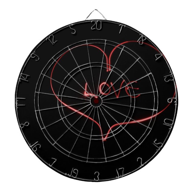 Light Painting Heart Dartboard (Front)