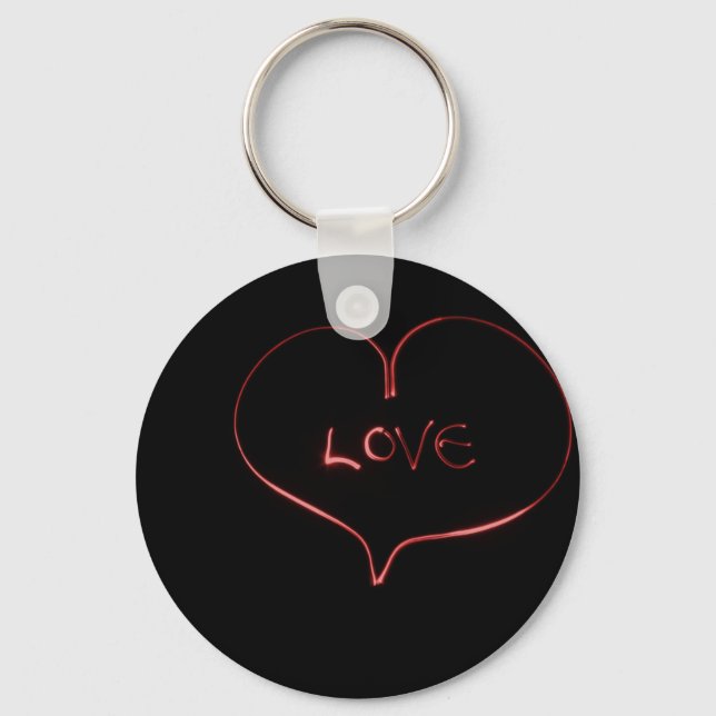 Light Painting Heart Key Ring (Front)