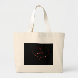 Light Painting Heart Large Tote Bag