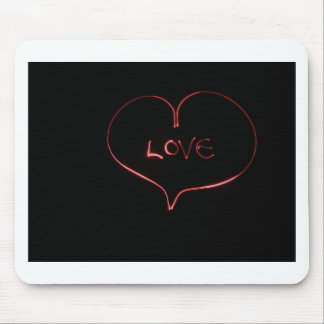 Light Painting Heart Mouse Pad