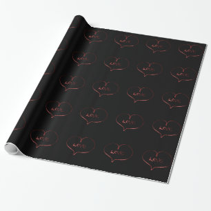 Light Painting Heart Wrapping Paper