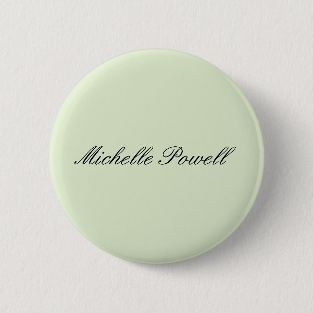 Light Pastel Colour Trendy Script Modern 6 Cm Round Badge (Front)