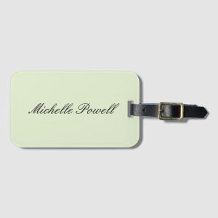 Light Pastel Colour Trendy Script Modern Luggage Tag