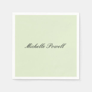 Light Pastel Colour Trendy Script Modern Napkin