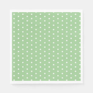 Light Pastel Green and White Polka Dot Easter Napkin