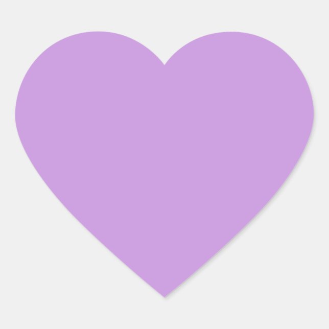 Light Pastel Lavender Heart Sticker (Front)