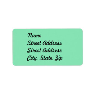 Light Pastel Mint Green Address Sticker