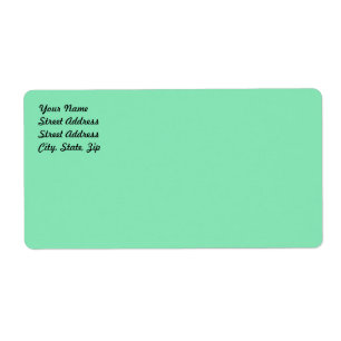 Light Pastel Mint Green Shipping Label