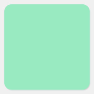 Light Pastel Mint Green Square Sticker