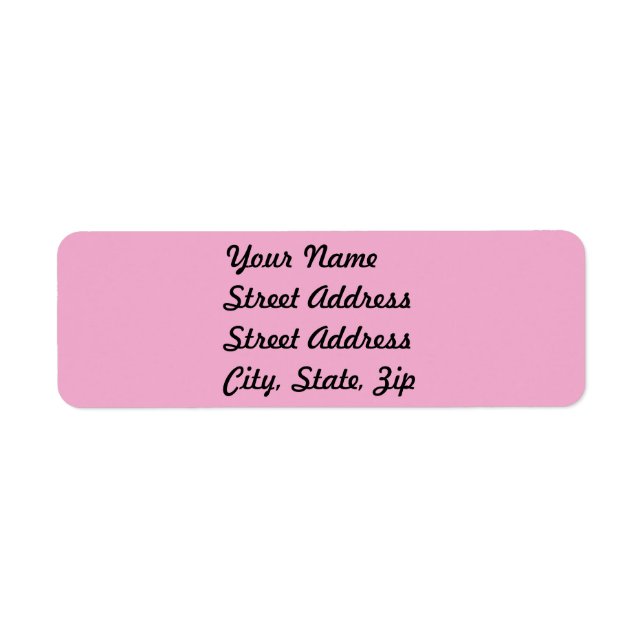 Light Pastel Pink Return Address Sticker (Front)