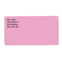 Light Pastel Pink Shipping Label