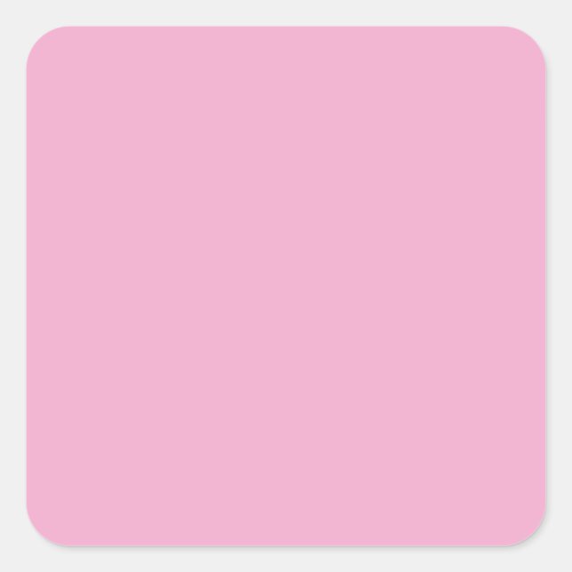Light Pastel Pink Square Sticker (Front)