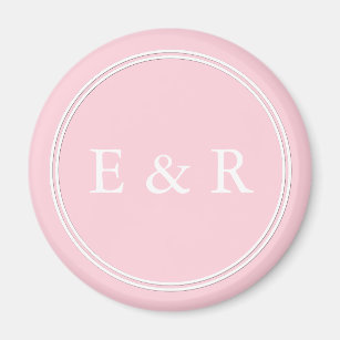 Light Pastel Pink Wedding Party Set Magnet