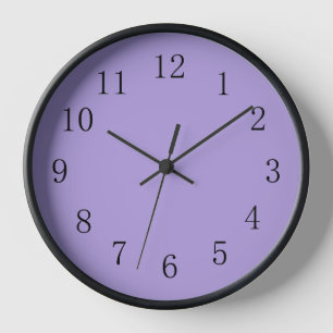 Light Pastel Purple Kitchen Wall Clock