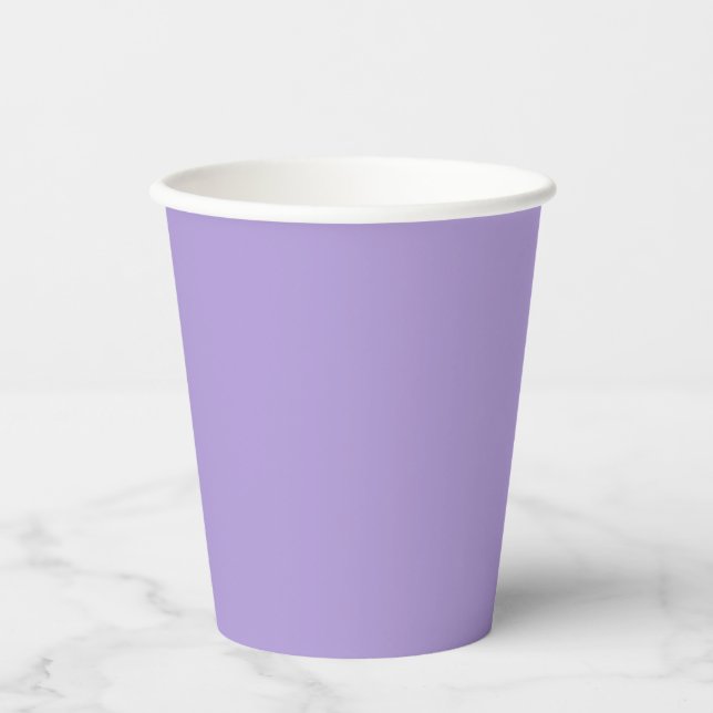 Light Pastel Purple Solid Colour Paper Cups (Front)